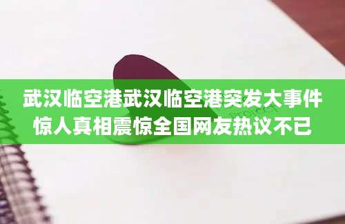 武汉临空港武汉临空港突发大事件惊人真相震惊全国网友热议不已