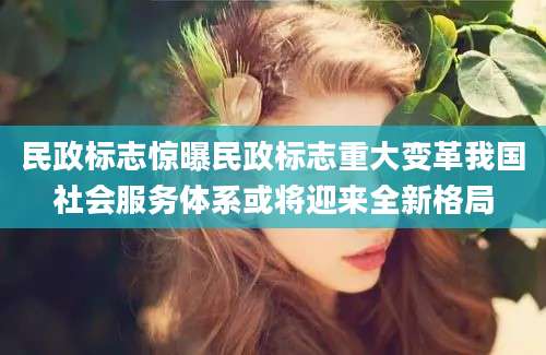 民政标志惊曝民政标志重大变革我国社会服务体系或将迎来全新格局