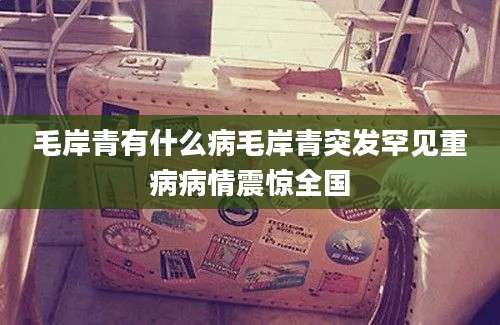 毛岸青有什么病毛岸青突发罕见重病病情震惊全国