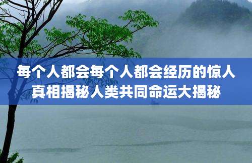 每个人都会每个人都会经历的惊人真相揭秘人类共同命运大揭秘