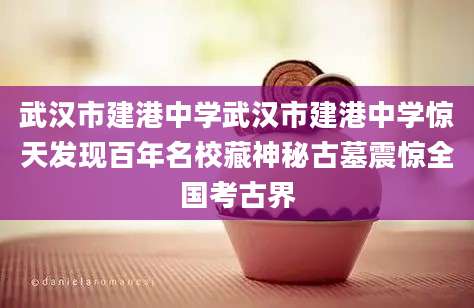 武汉市建港中学武汉市建港中学惊天发现百年名校藏神秘古墓震惊全国考古界