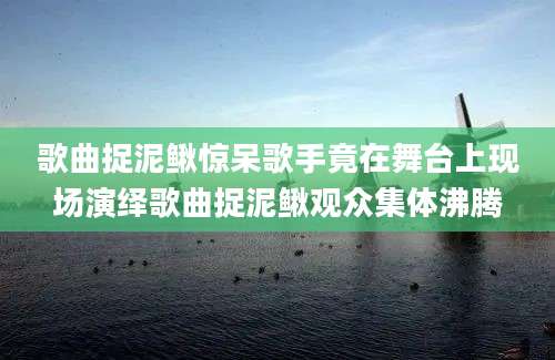 歌曲捉泥鳅惊呆歌手竟在舞台上现场演绎歌曲捉泥鳅观众集体沸腾
