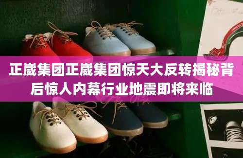 正崴集团正崴集团惊天大反转揭秘背后惊人内幕行业地震即将来临