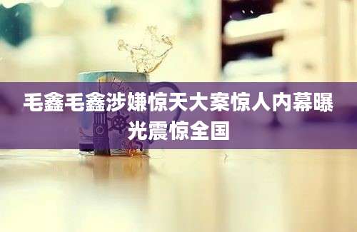 毛鑫毛鑫涉嫌惊天大案惊人内幕曝光震惊全国