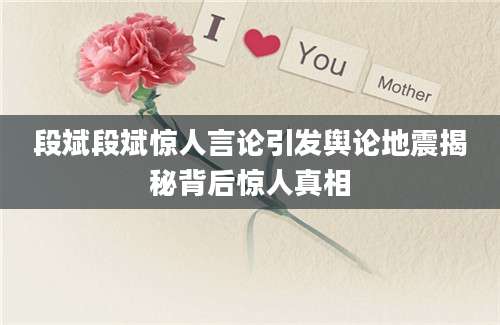 段斌段斌惊人言论引发舆论地震揭秘背后惊人真相