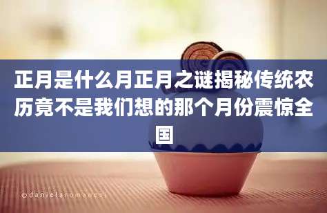 正月是什么月正月之谜揭秘传统农历竟不是我们想的那个月份震惊全国