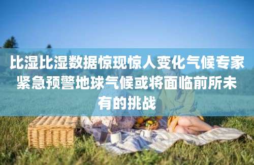 比湿比湿数据惊现惊人变化气候专家紧急预警地球气候或将面临前所未有的挑战