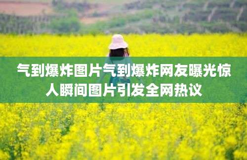 气到爆炸图片气到爆炸网友曝光惊人瞬间图片引发全网热议