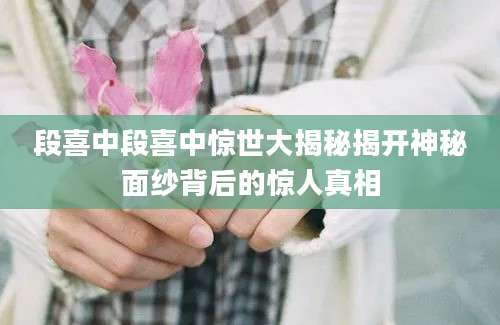 段喜中段喜中惊世大揭秘揭开神秘面纱背后的惊人真相
