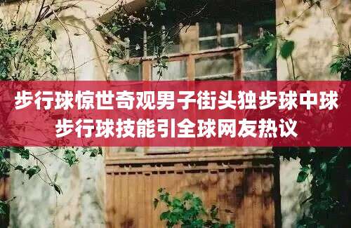 步行球惊世奇观男子街头独步球中球步行球技能引全球网友热议