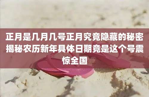 正月是几月几号正月究竟隐藏的秘密揭秘农历新年具体日期竟是这个号震惊全国