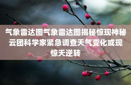 气象雷达图气象雷达图揭秘惊现神秘云团科学家紧急调查天气变化或现惊天逆转