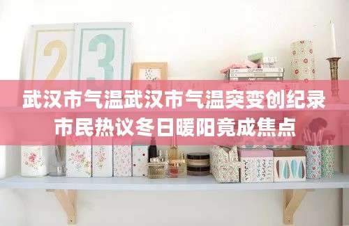 武汉市气温武汉市气温突变创纪录市民热议冬日暖阳竟成焦点