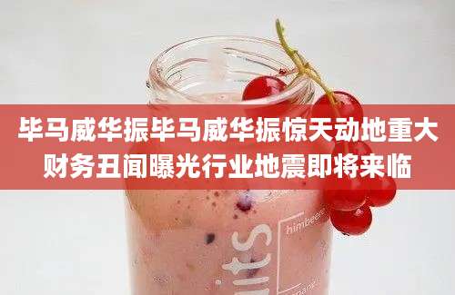 毕马威华振毕马威华振惊天动地重大财务丑闻曝光行业地震即将来临
