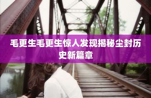 毛更生毛更生惊人发现揭秘尘封历史新篇章