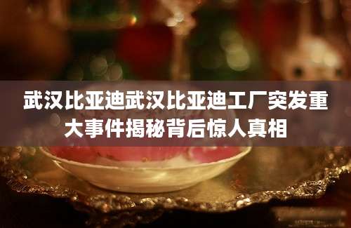 武汉比亚迪武汉比亚迪工厂突发重大事件揭秘背后惊人真相