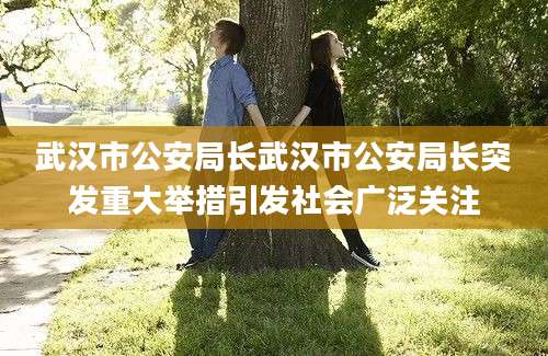 武汉市公安局长武汉市公安局长突发重大举措引发社会广泛关注