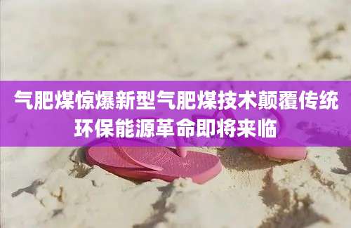气肥煤惊爆新型气肥煤技术颠覆传统环保能源革命即将来临