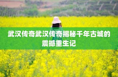 武汉传奇武汉传奇揭秘千年古城的震撼重生记