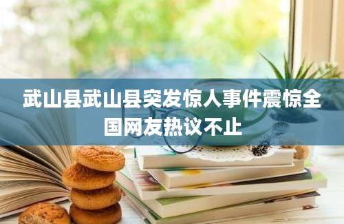 武山县武山县突发惊人事件震惊全国网友热议不止
