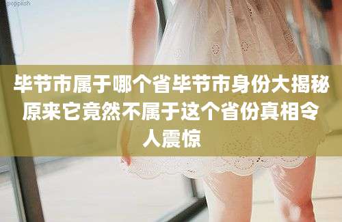 毕节市属于哪个省毕节市身份大揭秘原来它竟然不属于这个省份真相令人震惊