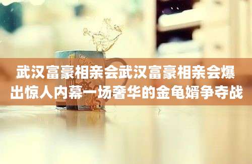武汉富豪相亲会武汉富豪相亲会爆出惊人内幕一场奢华的金龟婿争夺战