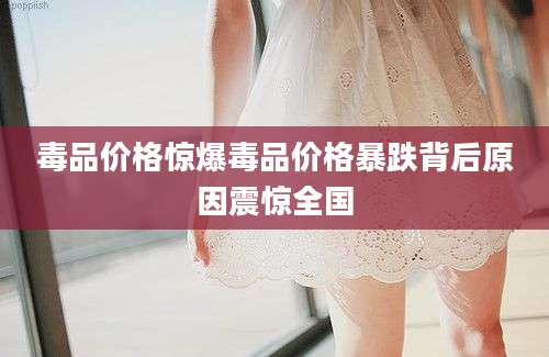 毒品价格惊爆毒品价格暴跌背后原因震惊全国
