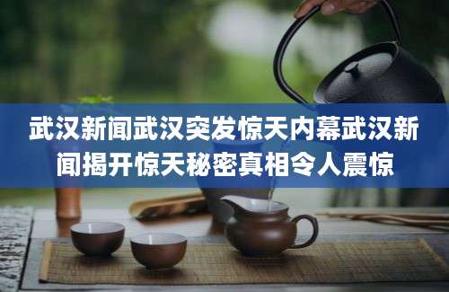 武汉新闻武汉突发惊天内幕武汉新闻揭开惊天秘密真相令人震惊