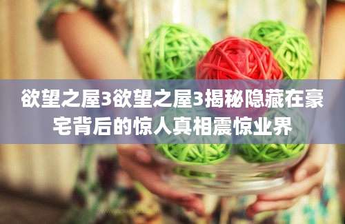 欲望之屋3欲望之屋3揭秘隐藏在豪宅背后的惊人真相震惊业界