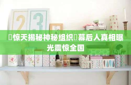 毣惊天揭秘神秘组织毣幕后人真相曝光震惊全国