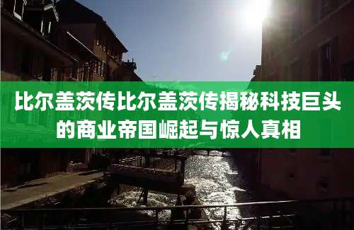 比尔盖茨传比尔盖茨传揭秘科技巨头的商业帝国崛起与惊人真相