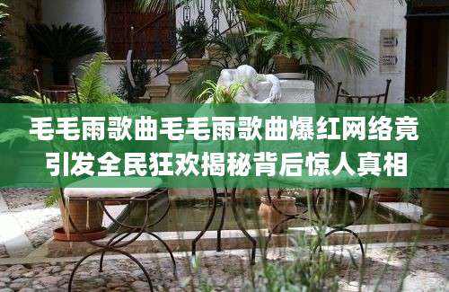 毛毛雨歌曲毛毛雨歌曲爆红网络竟引发全民狂欢揭秘背后惊人真相