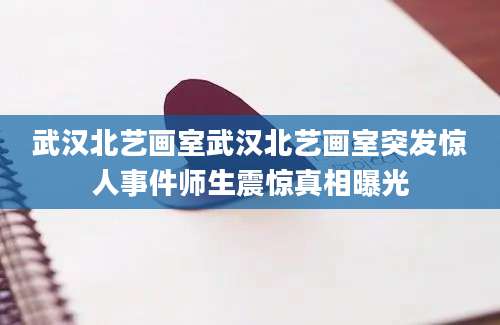 武汉北艺画室武汉北艺画室突发惊人事件师生震惊真相曝光