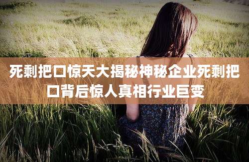 死剩把口惊天大揭秘神秘企业死剩把口背后惊人真相行业巨变