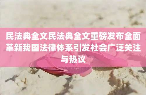 民法典全文民法典全文重磅发布全面革新我国法律体系引发社会广泛关注与热议