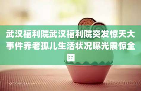 武汉福利院武汉福利院突发惊天大事件养老孤儿生活状况曝光震惊全国