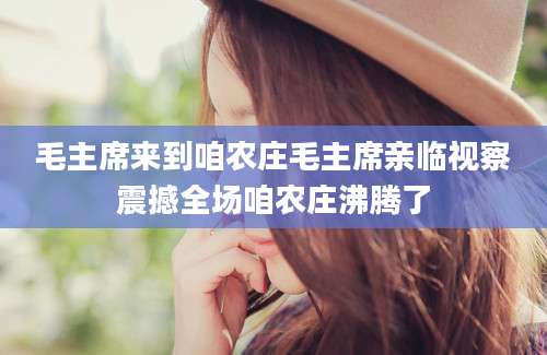 毛主席来到咱农庄毛主席亲临视察震撼全场咱农庄沸腾了