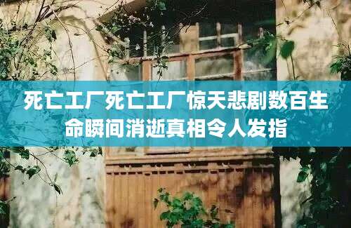 死亡工厂死亡工厂惊天悲剧数百生命瞬间消逝真相令人发指