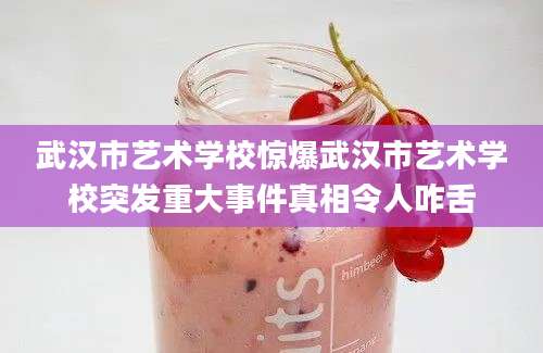 武汉市艺术学校惊爆武汉市艺术学校突发重大事件真相令人咋舌