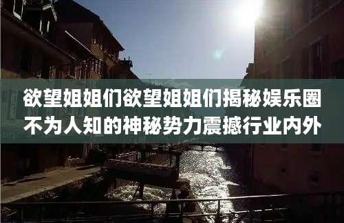 欲望姐姐们欲望姐姐们揭秘娱乐圈不为人知的神秘势力震撼行业内外
