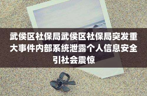 武侯区社保局武侯区社保局突发重大事件内部系统泄露个人信息安全引社会震惊