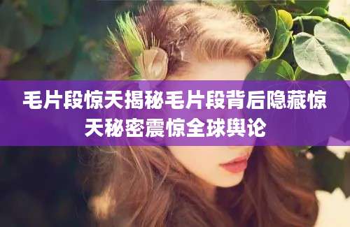 毛片段惊天揭秘毛片段背后隐藏惊天秘密震惊全球舆论