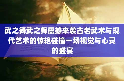 武之舞武之舞震撼来袭古老武术与现代艺术的惊艳碰撞一场视觉与心灵的盛宴