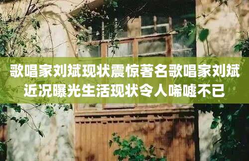 歌唱家刘斌现状震惊著名歌唱家刘斌近况曝光生活现状令人唏嘘不已