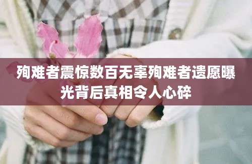 殉难者震惊数百无辜殉难者遗愿曝光背后真相令人心碎