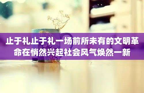 止于礼止于礼一场前所未有的文明革命在悄然兴起社会风气焕然一新