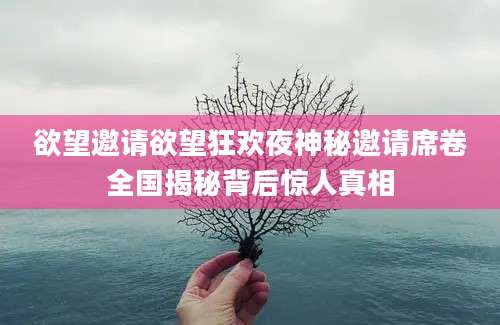 欲望邀请欲望狂欢夜神秘邀请席卷全国揭秘背后惊人真相