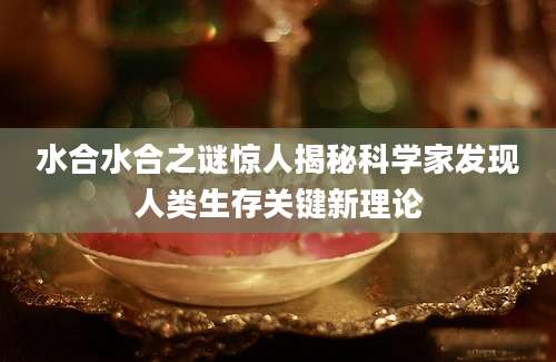 水合水合之谜惊人揭秘科学家发现人类生存关键新理论