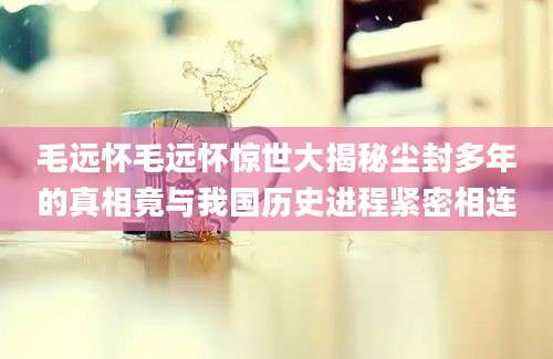 毛远怀毛远怀惊世大揭秘尘封多年的真相竟与我国历史进程紧密相连