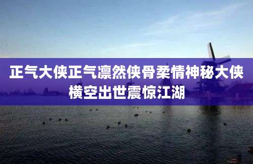 正气大侠正气凛然侠骨柔情神秘大侠横空出世震惊江湖